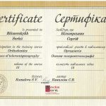 сертификат Белозерских Сергей Александрович