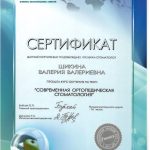 сертификат Шикина Валерия Валериевна
